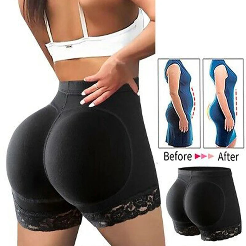 Women's Underwear Fake Buttock Body Shaper Padded Seamless Panties Panty Sexys Hip Enhancer High Waist Tummy Control Short - luxe middelen