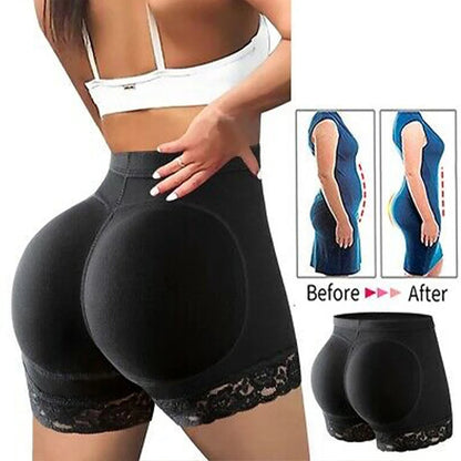 Women's Underwear Fake Buttock Body Shaper Padded Seamless Panties Panty Sexys Hip Enhancer High Waist Tummy Control Short - luxe middelen