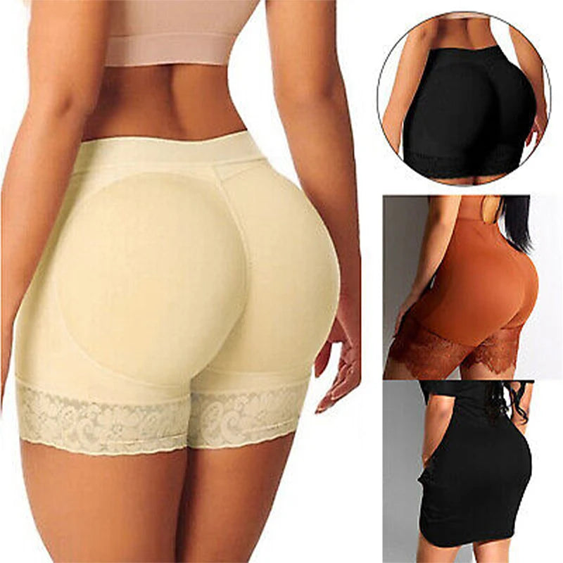 Women's Underwear Fake Buttock Body Shaper Padded Seamless Panties Panty Sexys Hip Enhancer High Waist Tummy Control Short - luxe middelen