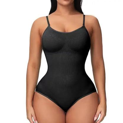 1 Piece Solid Seamless Brief Shaping Shapewear Bodysuit, Tummy Control Butt Lifting Slimmer Body Shaper, Women's Underwear - luxe middelen