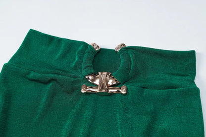 Button Design Sexy 2 Piece Set Autum Square Collar Long Sleeve Crop Top and Side Split Skirts Matching Sets Women Spring Outfits - luxe middelen